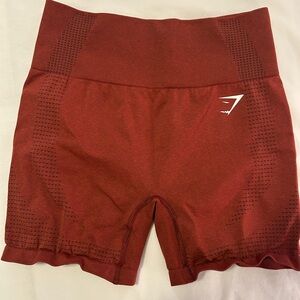 Gymshark Women's Deep Red Athletic Shorts
